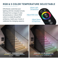 SLMS03 Intelligent LED COB Strip Light Stair Light Kit 10, 16 or 20 Stairs with Remote Control, Motion Sensor, RGB and Tunable 2700K/3000K/3500K/4000K/5000K,