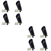 Outdoor Landscape Lighting LED 12V Low Voltage SPB09 4x/8x/12x Package with 3W 3000K Bulb 12V Low Voltage LED Outdoor Landscape Brass Spotlight Black Brass 8 Pack