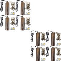 Outdoor Landscape Lighting LED 12V Low Voltage HLB09 4x/8x/12x Package 12V LED Low Voltage Brass Cylinder Pendant Light Hanging Downlight Fixture with 5W 3000K Bulb 8 Pack