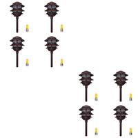 Outdoor Landscape Lighting LED 12V Low Voltage CDPA72 4x/8x/12x Package Black 12V AC/DC Aluminum 12V Low Voltage Landscape Lighting 3 Tier Pagoda Path Light 3W 3000K G4 Bulb 8 Pack Brown