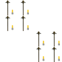 Outdoor Landscape Lighting LED 12V Low Voltage PLB03 4x/8x/12x Package LED 12V Low Voltage Pathway Lights Outdoor Landscape Lighting Fixtures 3W 3000K Bulb 8 Pack