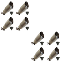 SPBP04 Rein Brown Brass Spotlight 4x/8x/12x 12V MR16 5W 2700K Package Low Voltage Outdoor Lighting