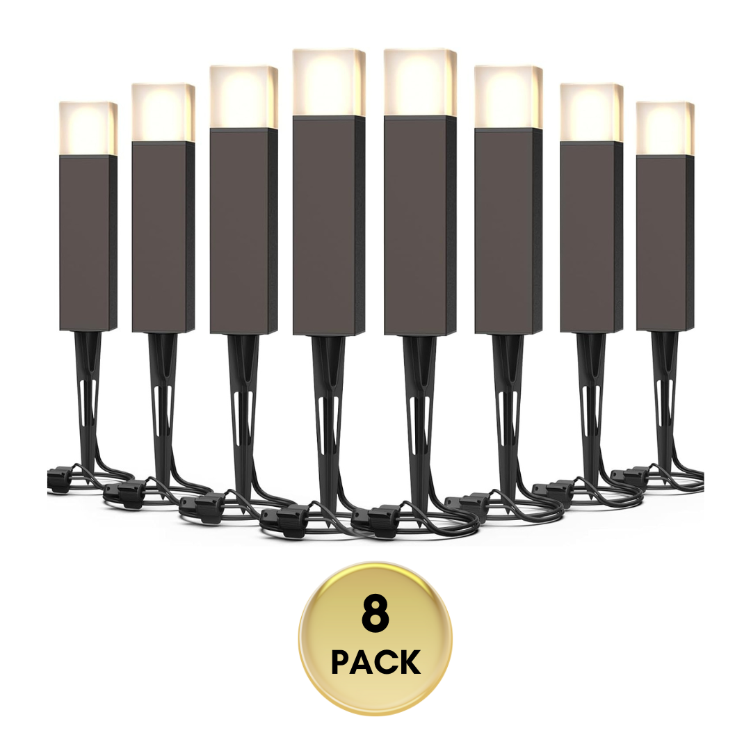 4Pack of ALPR09 RGBW Bluetooth Pathway Lights Bollard Landscape