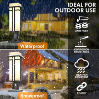 CPLA08 Outdoor Aluminum Post Mounted Lantern Pendant Light Post for Pole Lighting Porch Patio Pier With 3