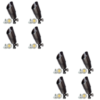 Outdoor Landscape Lighting LED 12V Low Voltage SPB01 4x/8x/12x Package 12V Low Voltage Directional Brass Spot Light Outdoor Landscape Lighting with 5W 3000K Bulb Natural Brass 8 Pack