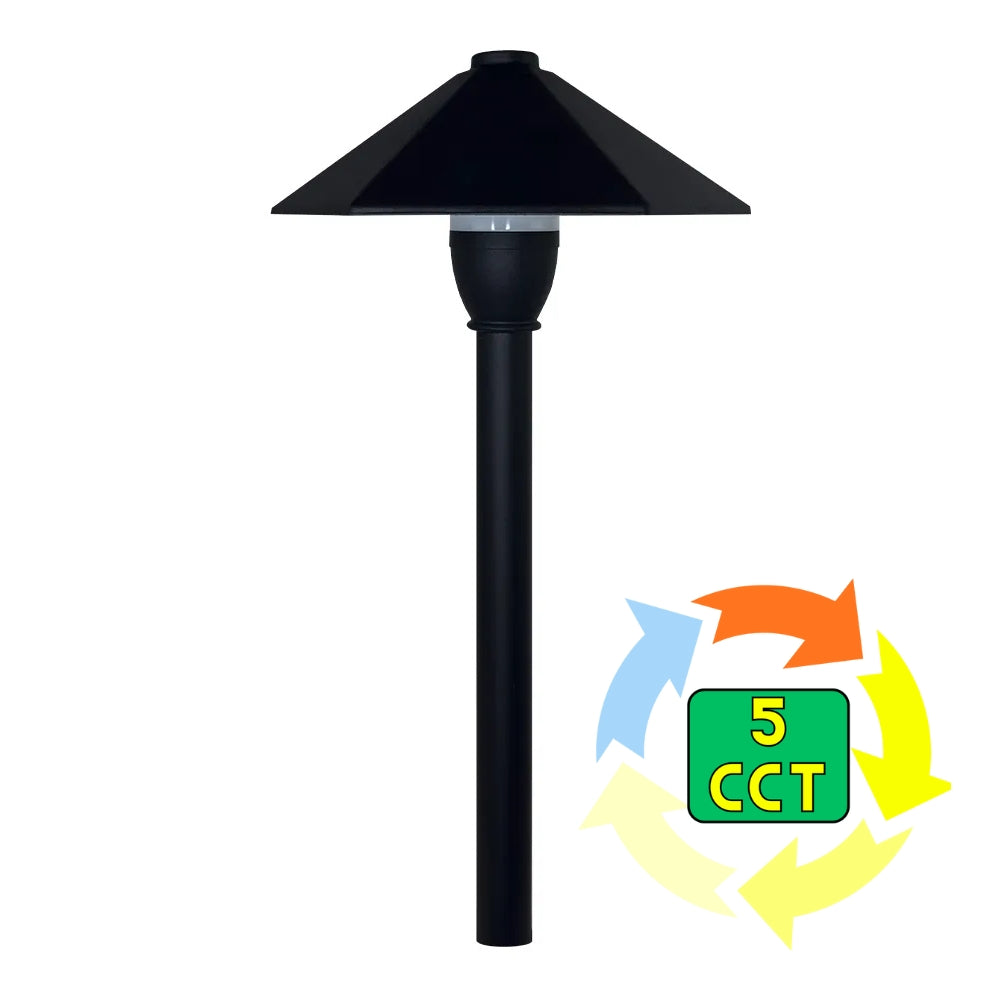 CDPA78 3W 12V AC/DC Low Voltage Hexagon Umbrella Hat 5CCT Integrated LED Aluminum Path Light