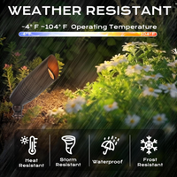 CDA02 4-Pack 9W 5CCT 2200K/2700K/3000K/4000K/5000K Selectable Integrated LED Bronze Aluminum Outdoor Spotlight Directional 12V AC/DC Low Voltage Landscape Lighting Package