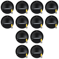 Outdoor Landscape Lighting LED 12V Low Voltage STA09 4x/8x/12x Package LED Round Aluminum Deck Light Surface Mount 12V Low Voltage Landscape Lighting with 3W 3000K Bulbs