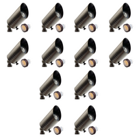 SPBP03 Rein Brown Brass MR8 Spot Light 4x/8x/12x 12V MR8 2.5W Dimmable 27000K Package Low Voltage Outdoor Lighting