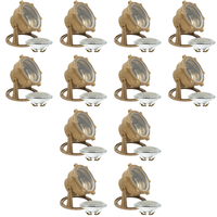 Outdoor Landscape Lighting LED 12V Low Voltage ULB02 4x/8x/12x Package Cast Brass PAR36 LED 12V Low Voltage Underwater Pond Light IP68 Waterproof 10W 160° 3000K Bulb 12 Pack
