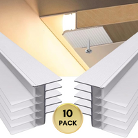 AC18 Suspended Ceiling Z-Type Aluminum Channel with 3.3FT/1M For Max Inner 13.8mm Width LED Strip Lights Pack of 6/10