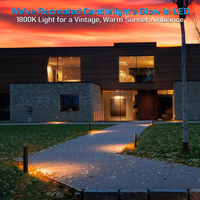 ALP16 6-Pack 5W 5CCT 1800K/2700K/3500K/4000K/5000K or Single-Color 3000K Warm White Integrated LED Landscape Pathway Light Package, 12V Low Voltage Side Lit Path Lights