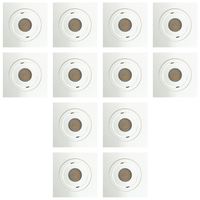 Outdoor Landscape Lighting LED 12V Low Voltage CB06 4x/8x/12x Package 1.5W DC12V Low Voltage Dimmable Recessed Square Cast Aluminum LED Puck Light Cabinet Downlighting 3000K or 5000K White 12 Pack