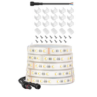 SL06 6W/ft 14mm Strip Light RGB + Warm White 3000K-3500K or Cool White 6000K-7000K 5050 DC24V Low Voltage LED Outdoor IP68 Submersible UL SMD Tape Light with Black or White PCB