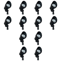 Outdoor Landscape Lighting LED 12V Low Voltage CD45 4x/8x/12x Package Black 3000K Warm White Integrated LED 12V Low Voltage Directional Up Light Outdoor Aluminum Spotlight 12 pack