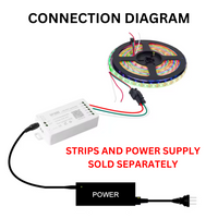 SP108E Smart Wi-Fi Magic RGB Addressable LED Controller Support WS2812B, WS2813B, etc. For LED Strip Light RGB-IC