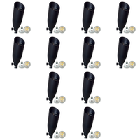 SPB06 4x/8x/12x Package 12V Low Voltage LED Outdoor Landscape Brass Spotlight with 5W 3000K Bulb