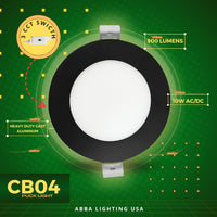 Outdoor Landscape Lighting LED 12V Low Voltage CB04 4x/8x/12x Package 10W 3CCT Round Slim 12V AC/DC LED Panel Light Low Voltage Lighting Fixture