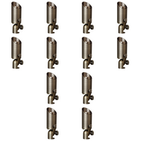 Outdoor Landscape Lighting LED 12V Low Voltage SPB08 4x/8x/12x Package 5W 3000K Warm White Integrated LED Spotlight Low Voltage Small Directional Bullet Light Outdoor Landscape 12 Pack Natural Brass