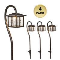 ALP23 4-Pack 3W 185LM LED Landscape Lighting, Oil-Rubbed Bronze Pathway Light, Die-Cast Aluminum, ETL Listed