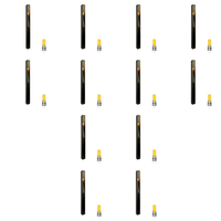 Outdoor Landscape Lighting LED 12V Low Voltage PLB29 4x/8x/12x Package Outdoor Square Bollard Garden Pathway Light | 12V Low Voltage Brass Path Light with G4 3W 3000K Bulb 12 Pack