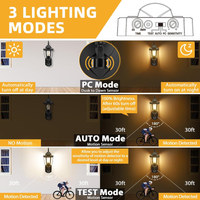 Outdoor Landscape Lighting LED 12V Low Voltage SCH14 2-Pack Classic Motion Sensor and Dusk to Dawn Outdoor Aluminum Wall Sconce Light Package 6