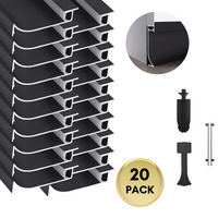 AC14 Skirting Board Black Aluminum Channel with White Frosted Plastic Cover 3.3FT/1M For Max Inner 10.7mm Width LED Strip Lights Pack of 7/10/20
