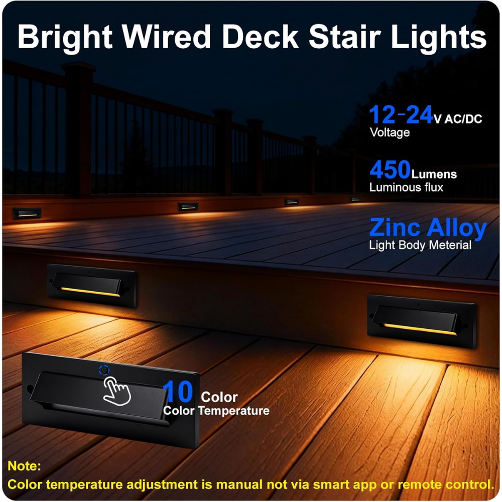 STLA01 RGBCW Low Voltage Step Lights Package | Outdoor Deck Lights