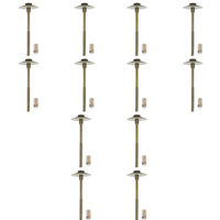 BPLP06 Stelvio Antique Brass 4x/8x/12x G4 2W Dimmable 2700K Package Adjustable Path Light Low Voltage Outdoor Lighting