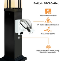 CPLA10 Outdoor Aluminum Post Mounted Lantern Light with 40