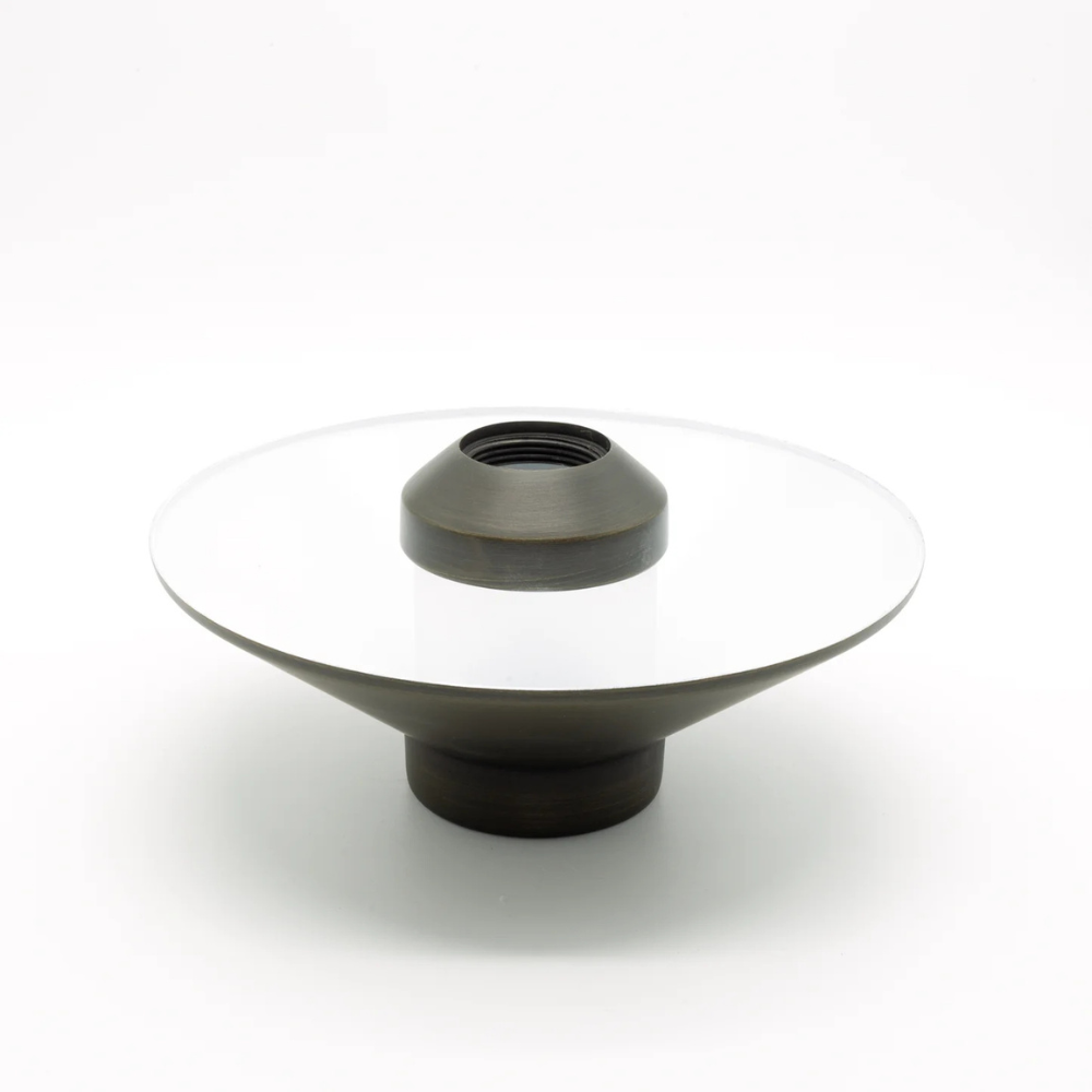 G4 Solid Brass Mushroom Hat Path Light - Light Bronze Finish Low ...