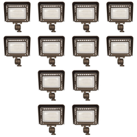 Outdoor Landscape Lighting LED 12V Low Voltage FLARGBCW20 Bronze 4x/8x/12x Package 12V Low Voltage 20W RGBCW Outdoor LED Landscape Lighting Bronze Aluminum Floodlight 12 Pack