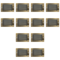 Outdoor Landscape Lighting LED 12V Low Voltage STB07 4x/8x/12x Package 2W LED Surface Mounted Horizontal Outdoor & Indoor Brass Step Light 12V Low Voltage