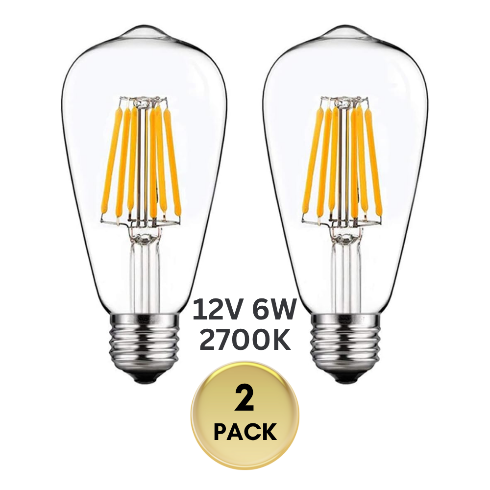 E26 4W LED Filamento Edison Bombillas Dimmable Bombilla de ahorro de energía