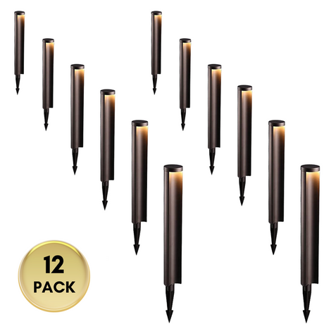 12-Pack of Side Lit Path Lights | Outdoor Landscape Lights