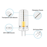 G4 Bi Pin LED Cápsula 12V Bombilla Luz de bajo consumo IP65 Impermeable 