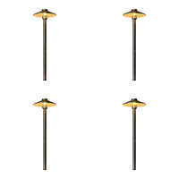 PLB26 4x/8x/12x Package Outdoor Garden Pathway Light | Low Voltage Brass Path Light 3W 3000K Bulb