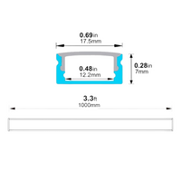 U-Shaped Rectangular Aluminum Channel 3.3FT/1M For Max 12mm LED Strip Lights Pack of 10