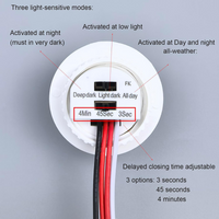 Outdoor Landscape Lighting LED 12V Low Voltage PIR Infrared and Motion Sensor DC12V/DC24V Low Voltage For Strip Lights, Cabinets, Closets, Pantry, Indoors Max Load 12V/60W or 24V/80W
