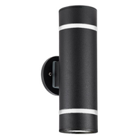 SCSH01 120V Line Voltage LED Stainless Steel Cylinder Up Down Light 2 Directional Sconce Lighting Medium Base Sockets