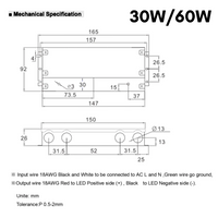 TSDC01 12V/24V DC Low Voltage Dimmable Transformers UL Listed LED Driver Outdoor Rated