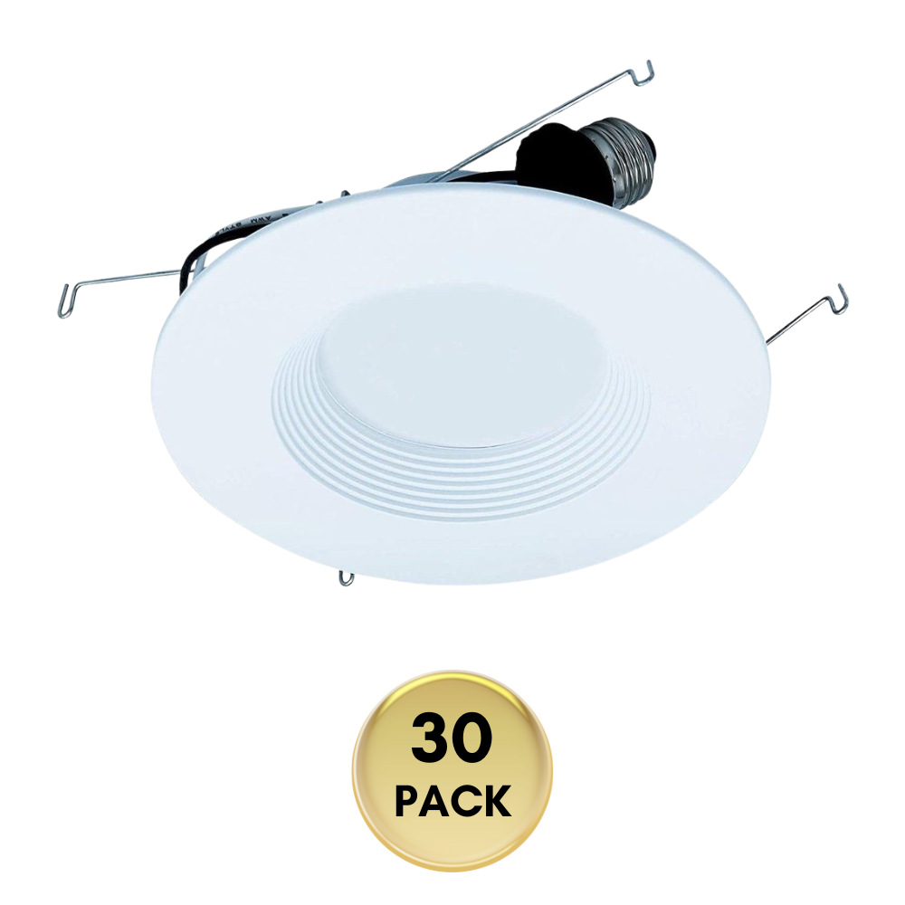 AH Lighting A7 6" 30 Pack - LED Selectable 5CCT 14W Recessed Baffled Retrofit Kit Reflector