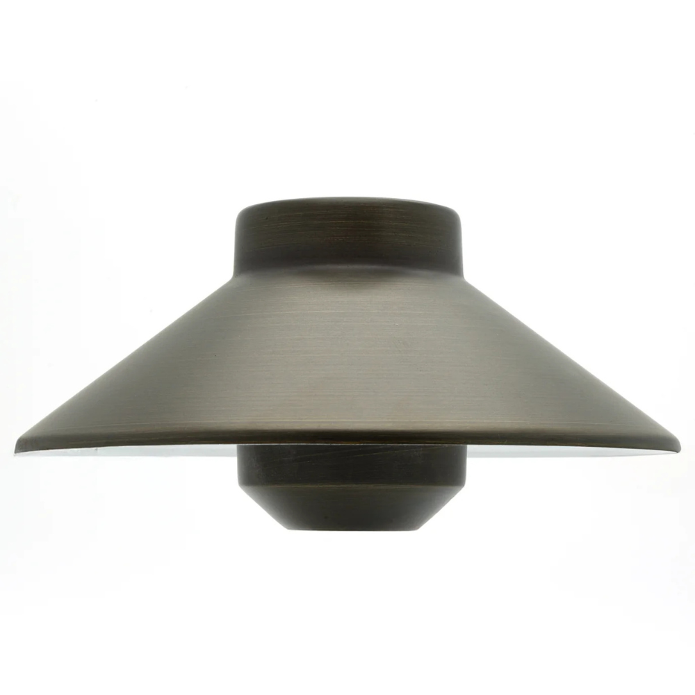 G4 Solid Brass Mushroom Hat Path Light - Light Bronze Finish Low ...