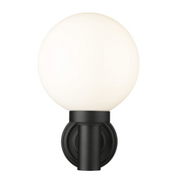 Laurent Outdoor Wall Sconce Light 1 E26 Medium Base Light Bulb Socket Outdoor Marine Grade Aluminum and Glass 9