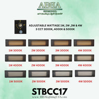 STBCC17 Cast Brass 1W-4W 3CCT Adjustable LED Outdoor Step Light 12V Low Voltage Lighting