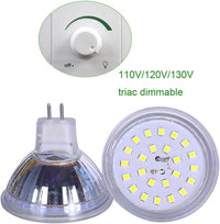 4-Pack MR16 5W 110V-130V GU5.3 LED Bulbs Dimmable Energy Saving Light 120 Degree Beam Angle 120V Line Voltage