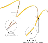 SLD20 Dotless 3mm Super Slim Edgeless Single Color Linear LED Strip Lights Low Voltage FCOB DC 12V Tape Light