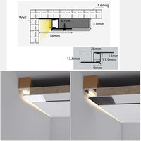AC18 Suspended Ceiling Z-Type Aluminum Channel with 3.3FT/1M For Max Inner 13.8mm Width LED Strip Lights Pack of 6/10