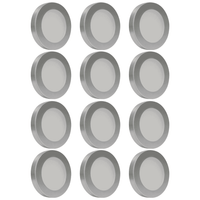 CB07 4x/8x/12x Package Round LED Dimmable Cast Aluminum Recessed Cabinet Light Down Lighting Fixture