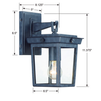 Belmont 1 Light Outdoor Sconce 6.5